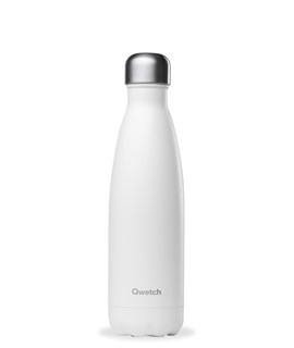 Qwetch Bouteille isotherme inox blanc mat 500ml - 10136